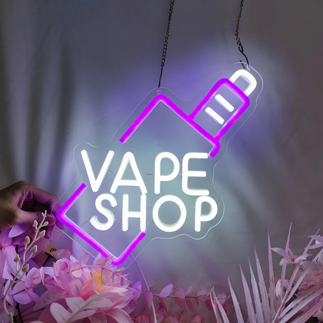 Vaping Shop - VAPE ショップ LED ネオンサイン USB 充電用