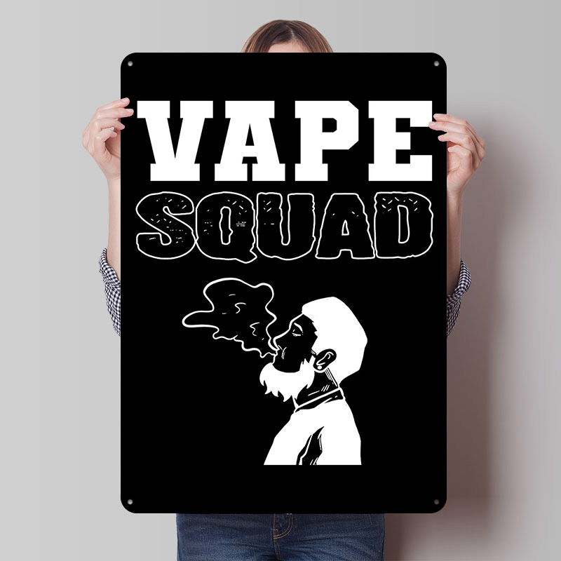 Vaping Store - Vape Squad Vape Store オーナー向けブリキポスター カスタマイズ可能なウォールアート
