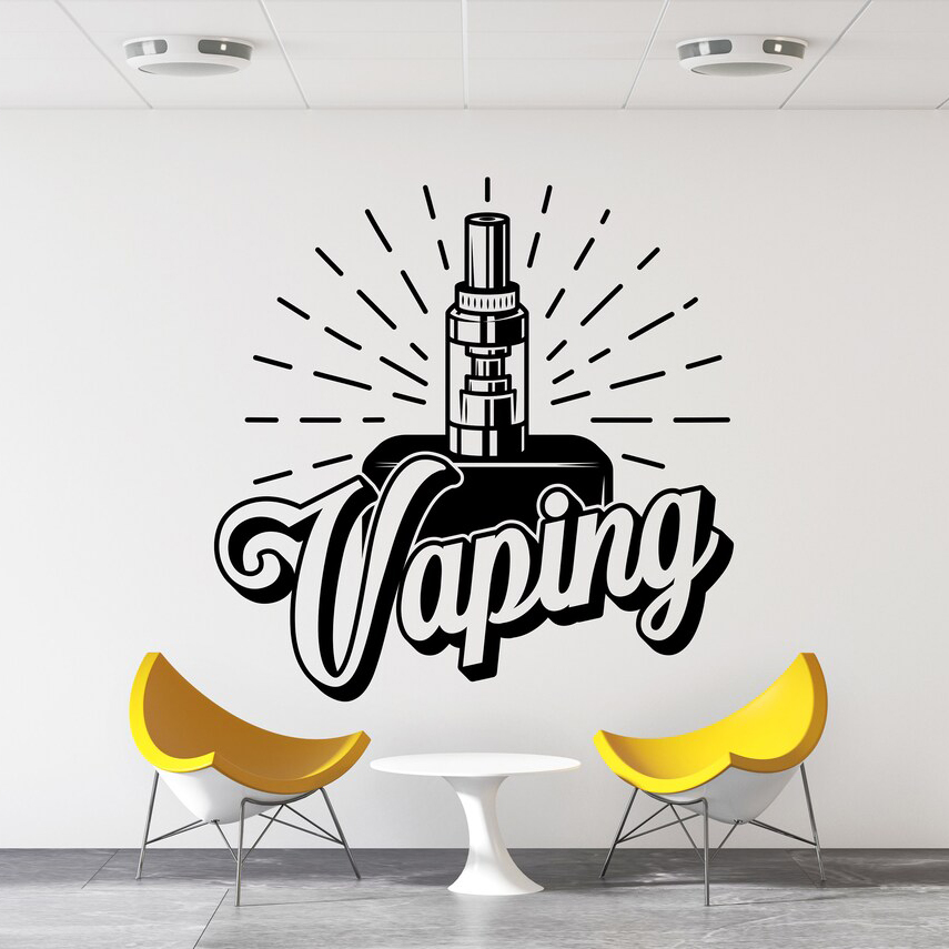 Vaping Store - ビニールvape-壁の装飾,窓のステッカー,蒸気の装飾,ストアの装飾,a660