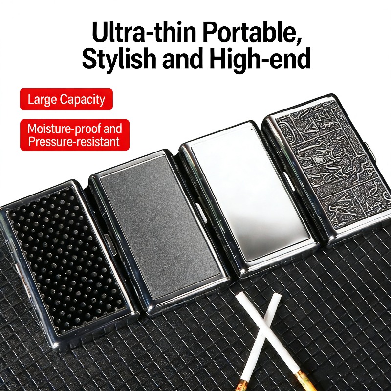 20本入りスリム細長い鉄製クリップ防水タバコケース携帯用金属 - Smoking & Vaping Accessories のレビューと価格