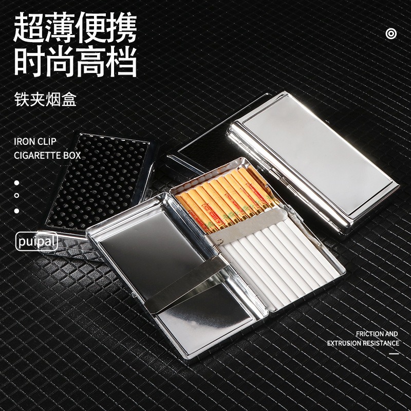 20本入りスリム細長い鉄製クリップ防水タバコケース携帯用金属 - Smoking & Vaping Accessories のレビューと価格