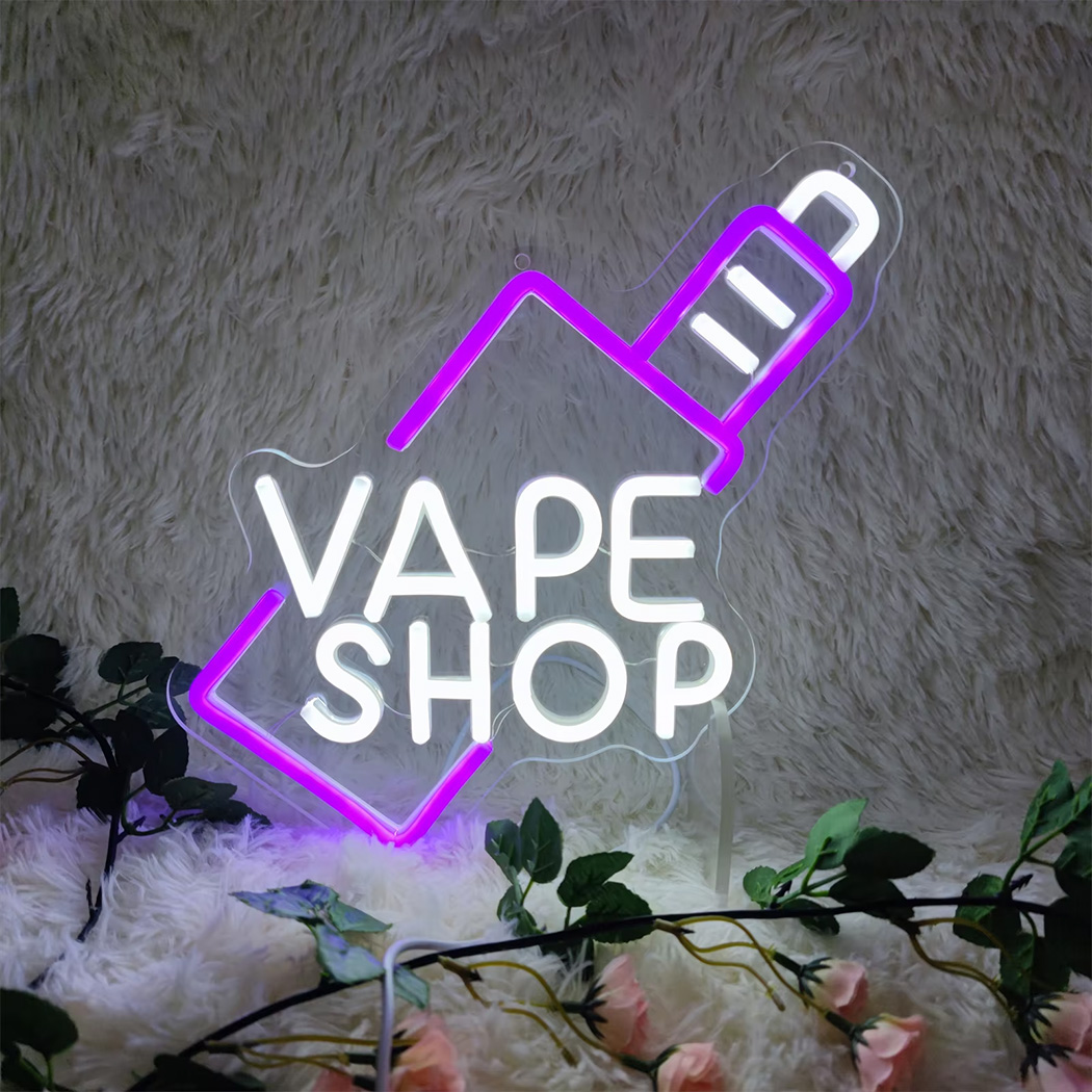VAPE ショップ LED ネオンサイン USB 充電用 V - Vaping Shop のレビューと価格