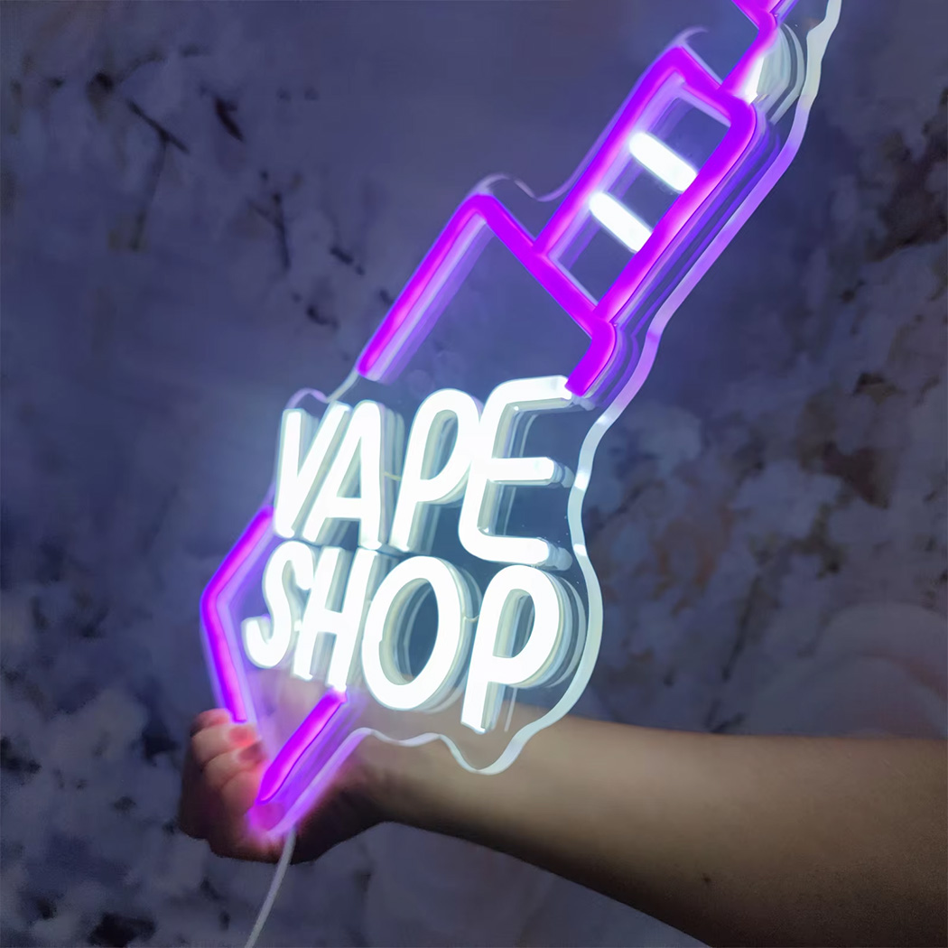 VAPE ショップ LED ネオンサイン USB 充電用 V - Vaping Shop のレビューと価格