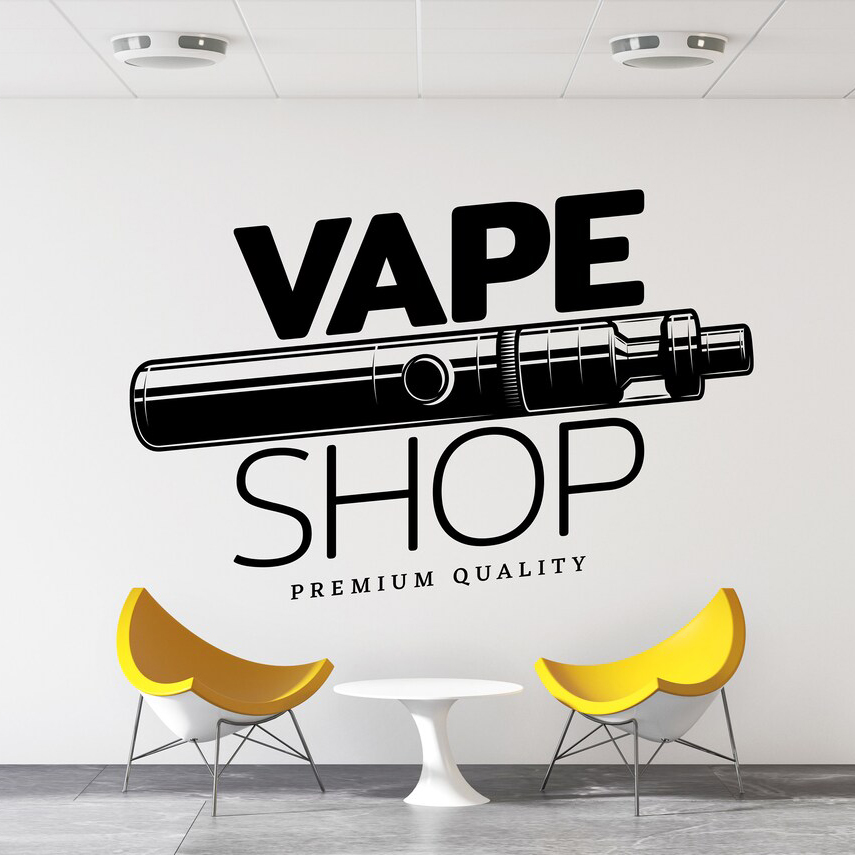 ビニールベプショップウォールステッカー,窓ステッカー,蒸気の - Vaping Store のレビューと価格