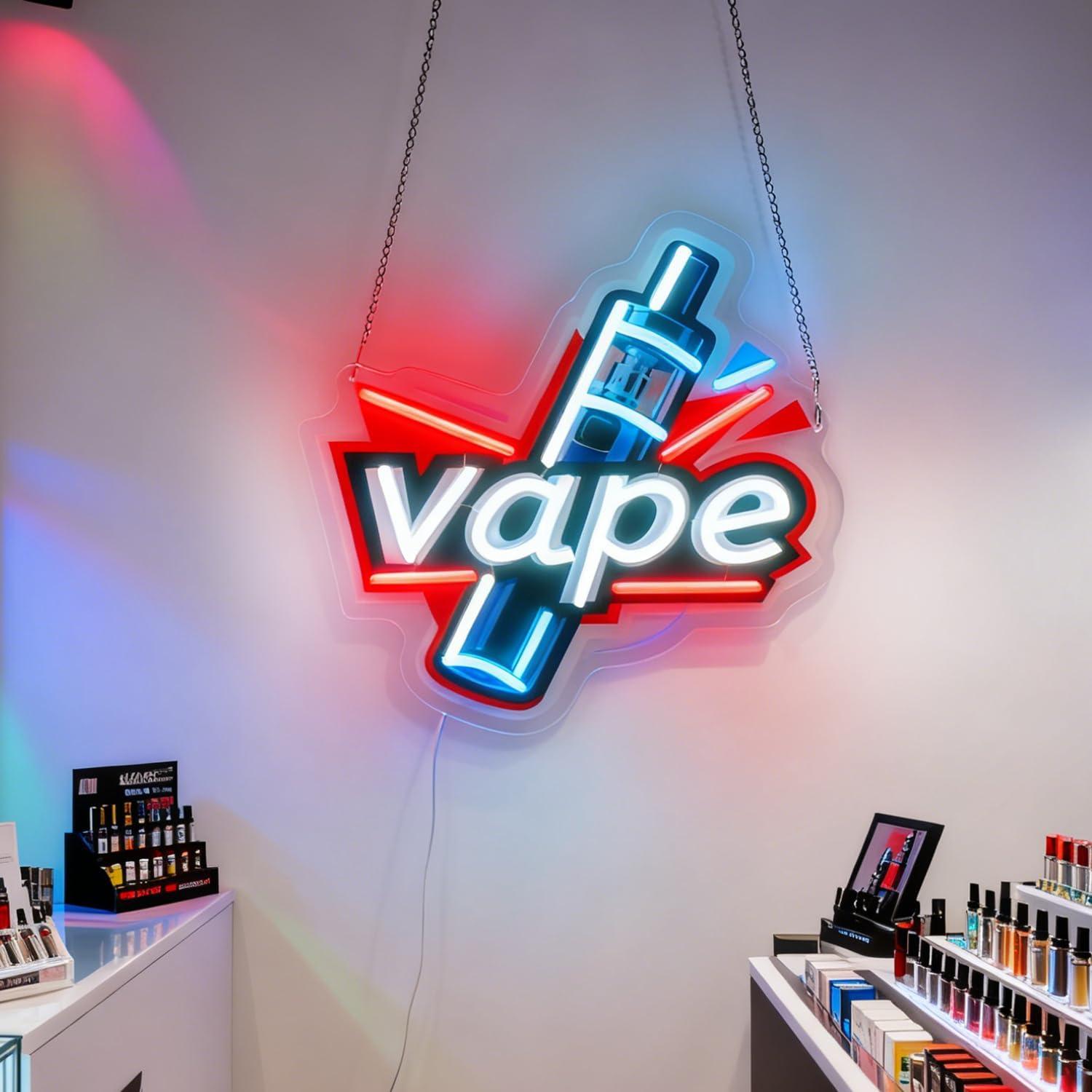 ベイプネオンサインUSB調光LEDネオンライト、喫煙具店、ビ - Vaping Store のレビューと価格