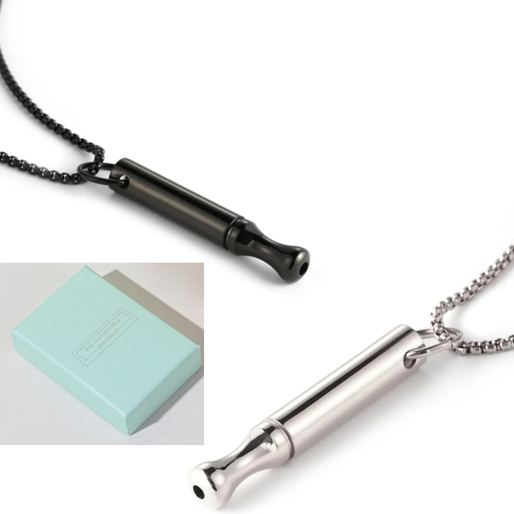 チタン鋼呼吸ネックレス 不安軽減 ブレスリンク 禁煙 ベイプ - Accessories For Vaping のレビューと価格