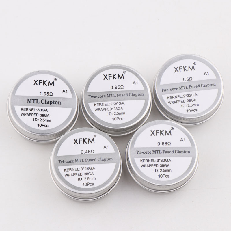 新しいxfkm 10ピース/箱n80/a1/ss316l m - Clapton Wire Pre Built のレビューと価格