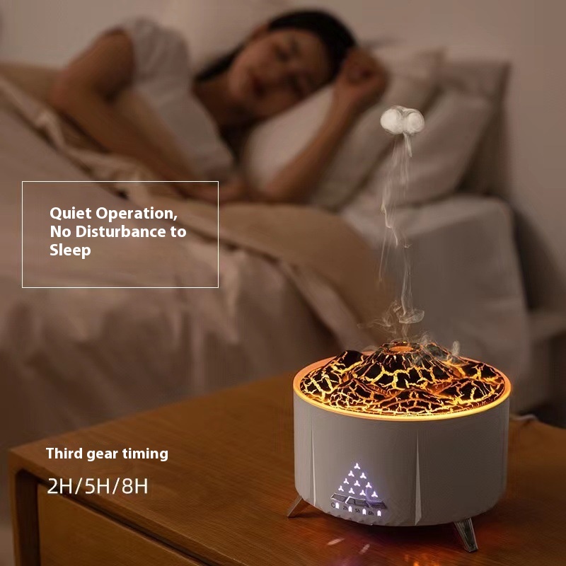ホワイトノイズ火山溶岩加湿器クリエイティブフレームアロマセラ - Vape Ring のレビューと価格